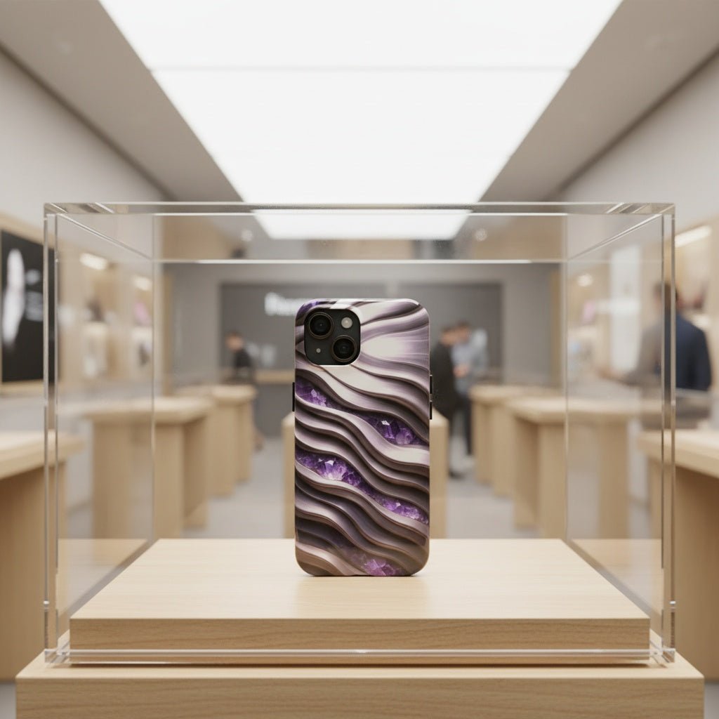 "Amethyst and Satin" Birthstones Collection | Tough Phone Case - Winsome Realms