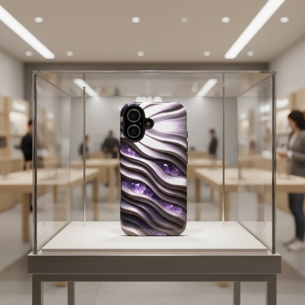 "Amethyst and Satin" Birthstones Collection | Tough Phone Case - Winsome Realms