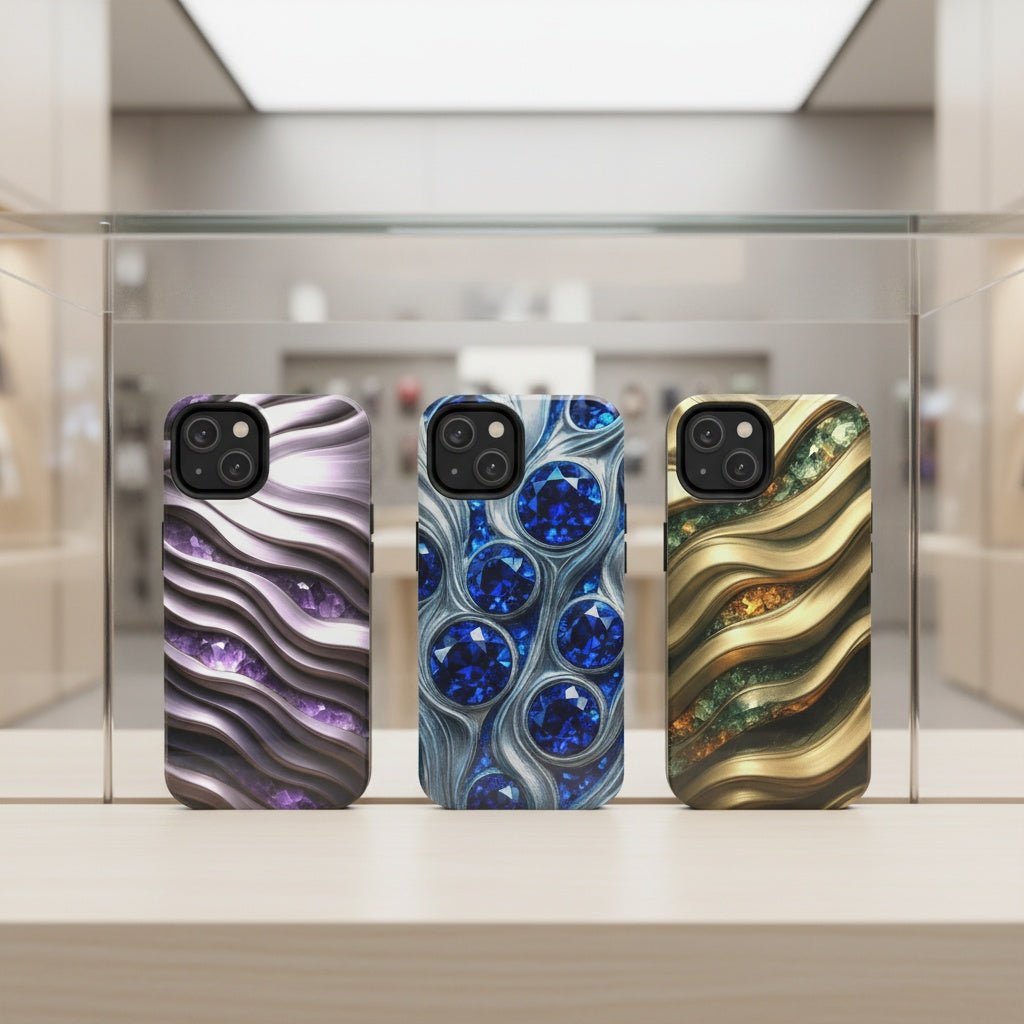 "Amethyst and Satin" Birthstones Collection | Tough Phone Case - Winsome Realms