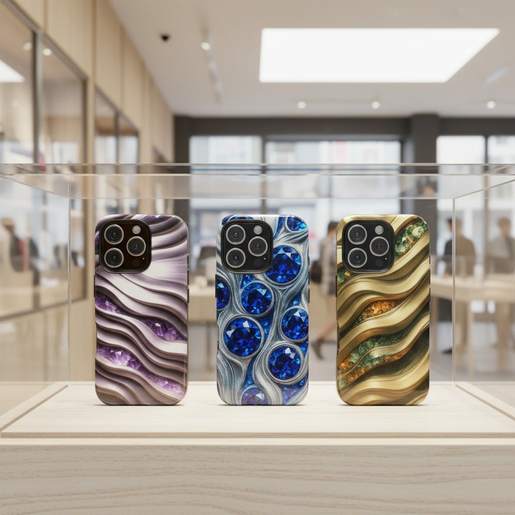 "Amethyst and Satin" Birthstones Collection | Tough Phone Case - Winsome Realms