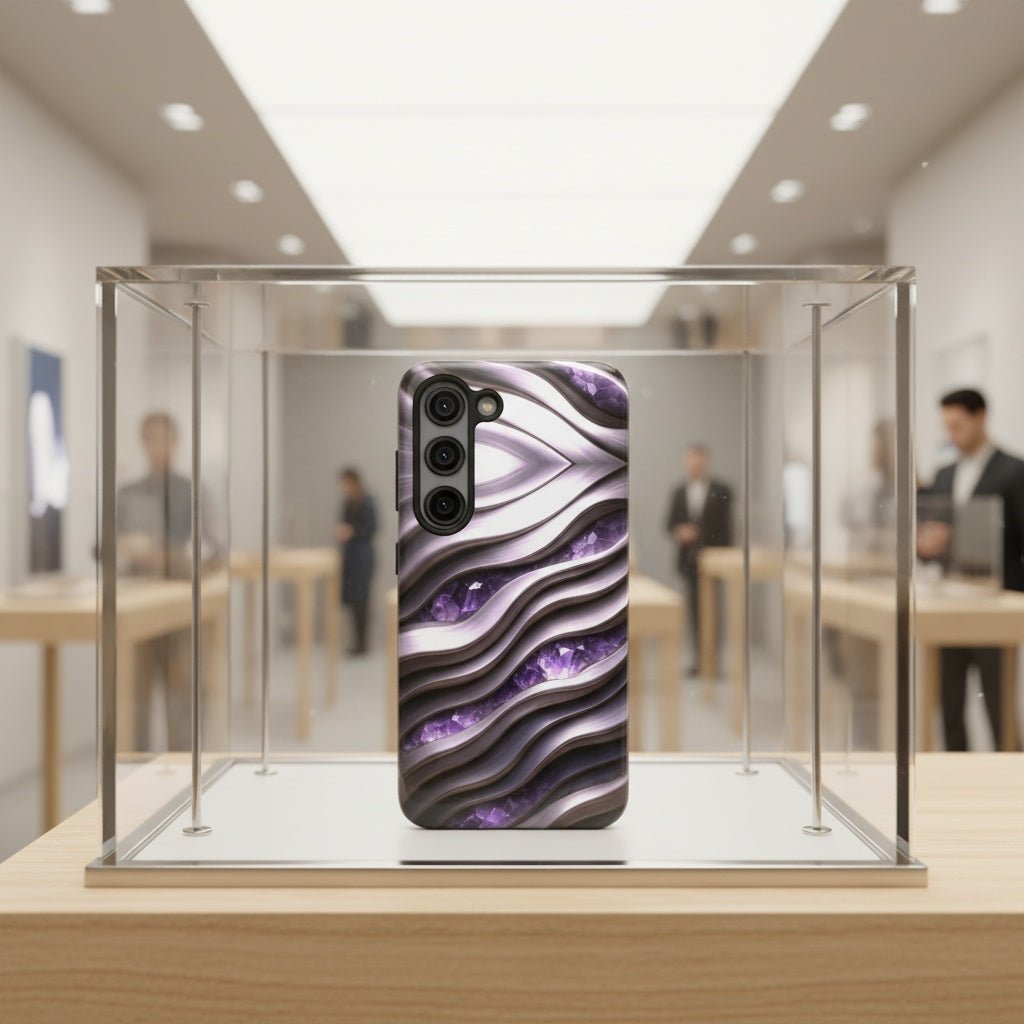 "Amethyst and Satin" Birthstones Collection | Tough Phone Case - Winsome Realms