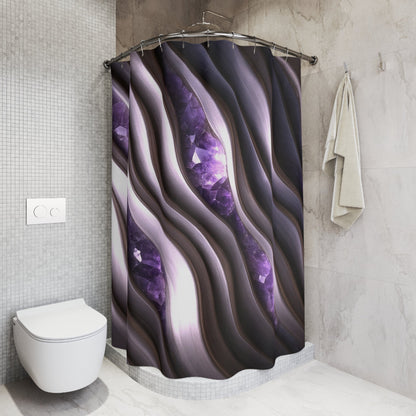 "Amethyst Emergence" Birthstones Collection Shower Curtain - Winsome Realms
