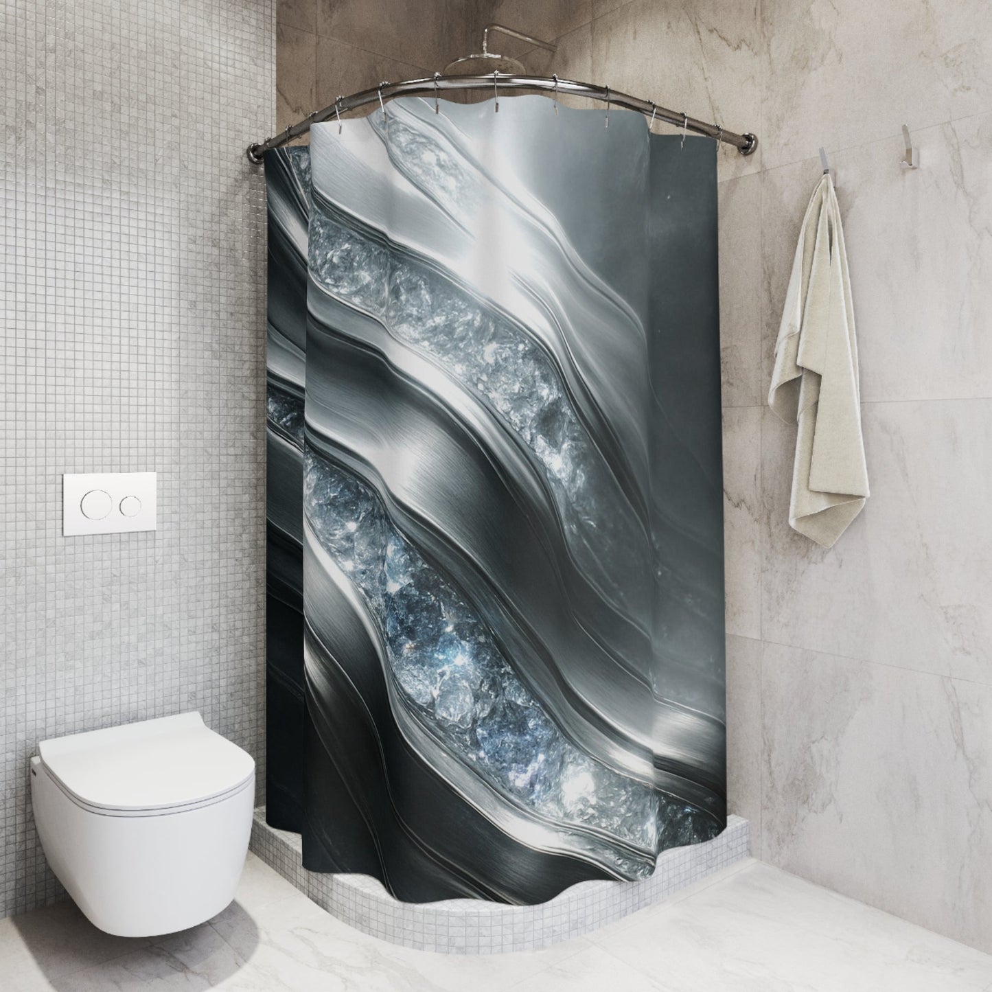 "April Diamonds" Birthstones Collection Shower Curtain - Winsome Realms