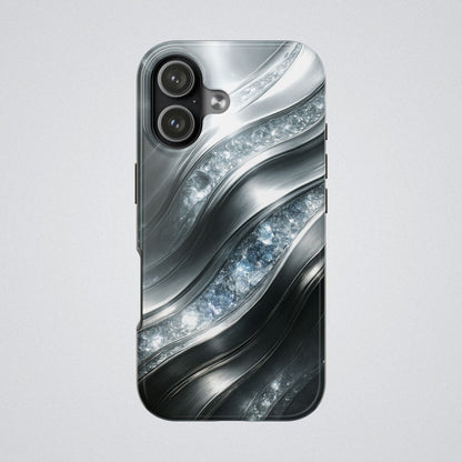 "April's diamonds in Platinum" Birthstones Collection | Tough Phone Case - Winsome Realms