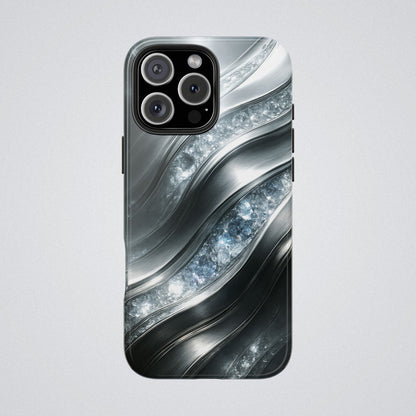 "April's diamonds in Platinum" Birthstones Collection | Tough Phone Case - Winsome Realms