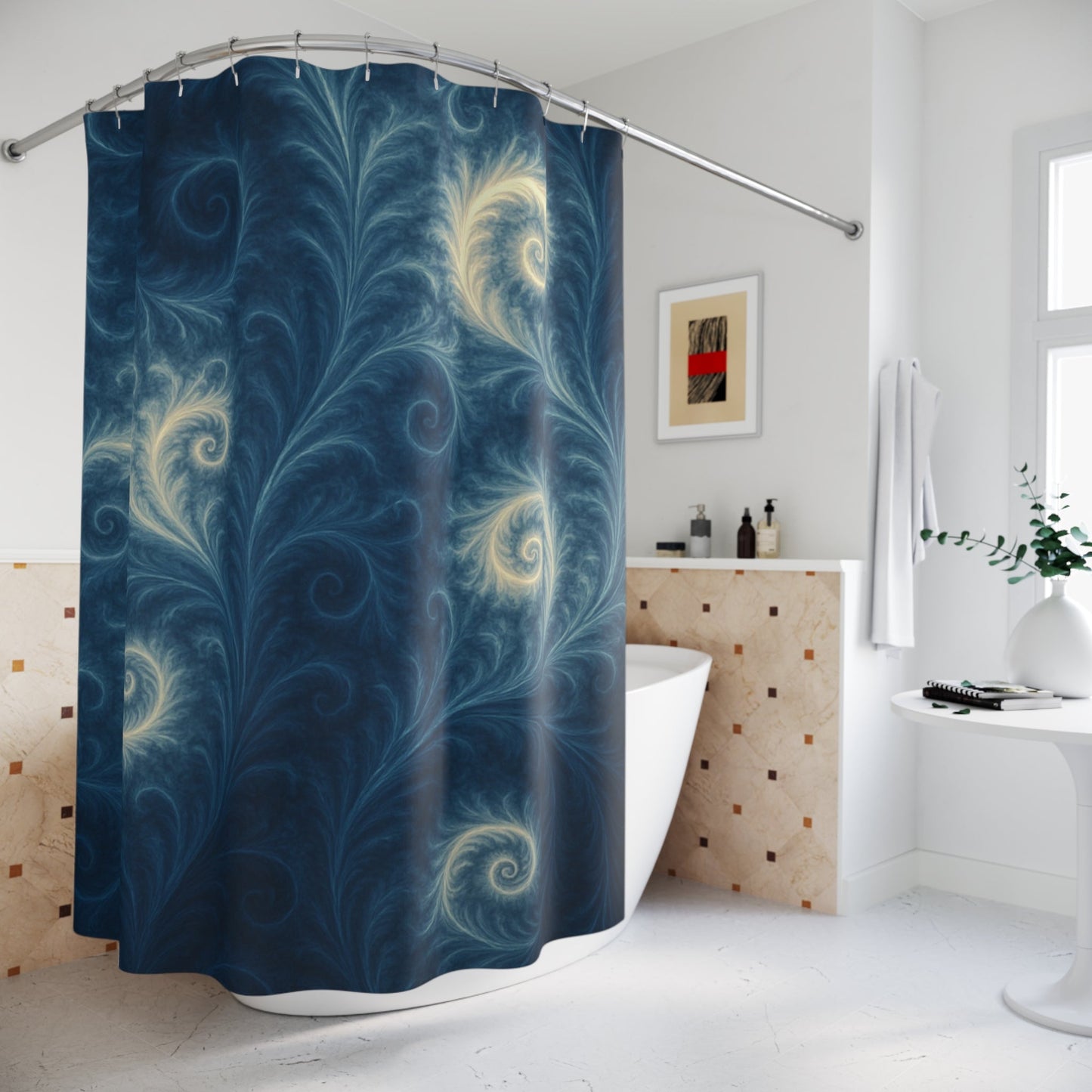 "Cerulean Showers" Shower Curtain - Winsome Realms