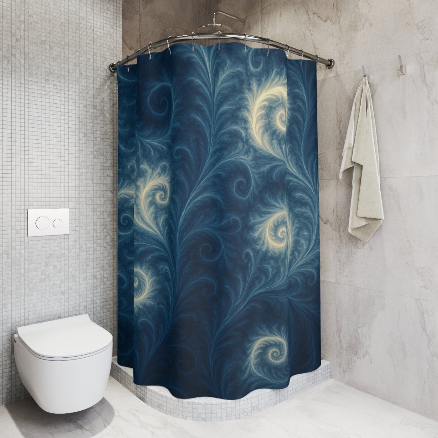 "Cerulean Showers" Shower Curtain - Winsome Realms