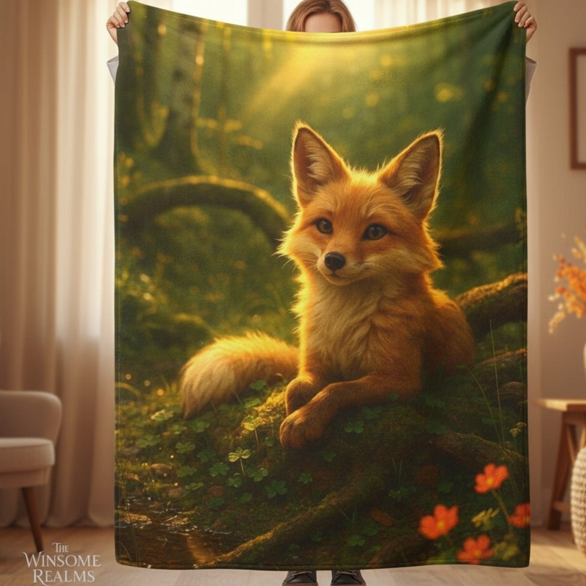 Charming Fox Cozy Plush Blanket - Winsome Realms - Winsome Realms