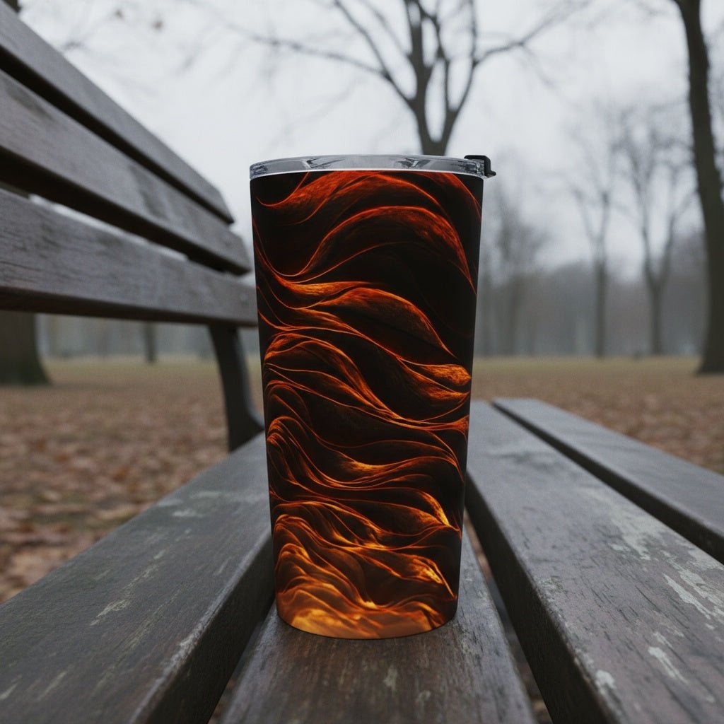 Chocolate Waves 20oz Stainless Steel Tumbler | Cozy Drinkware by Winsome Realms - Winsome Realms