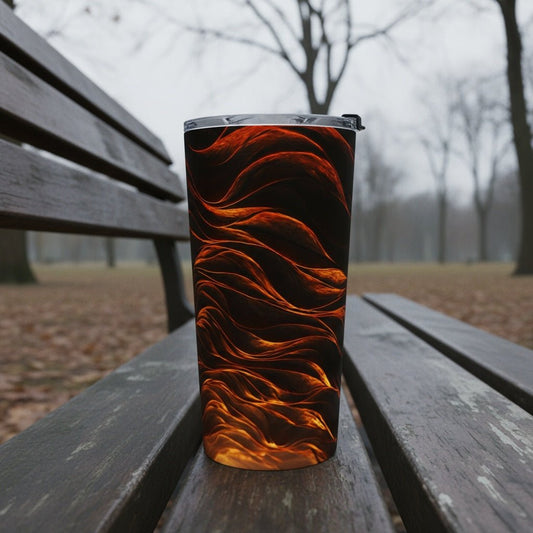 Chocolate Waves 20oz Stainless Steel Tumbler | Cozy Drinkware by Winsome Realms - Winsome Realms