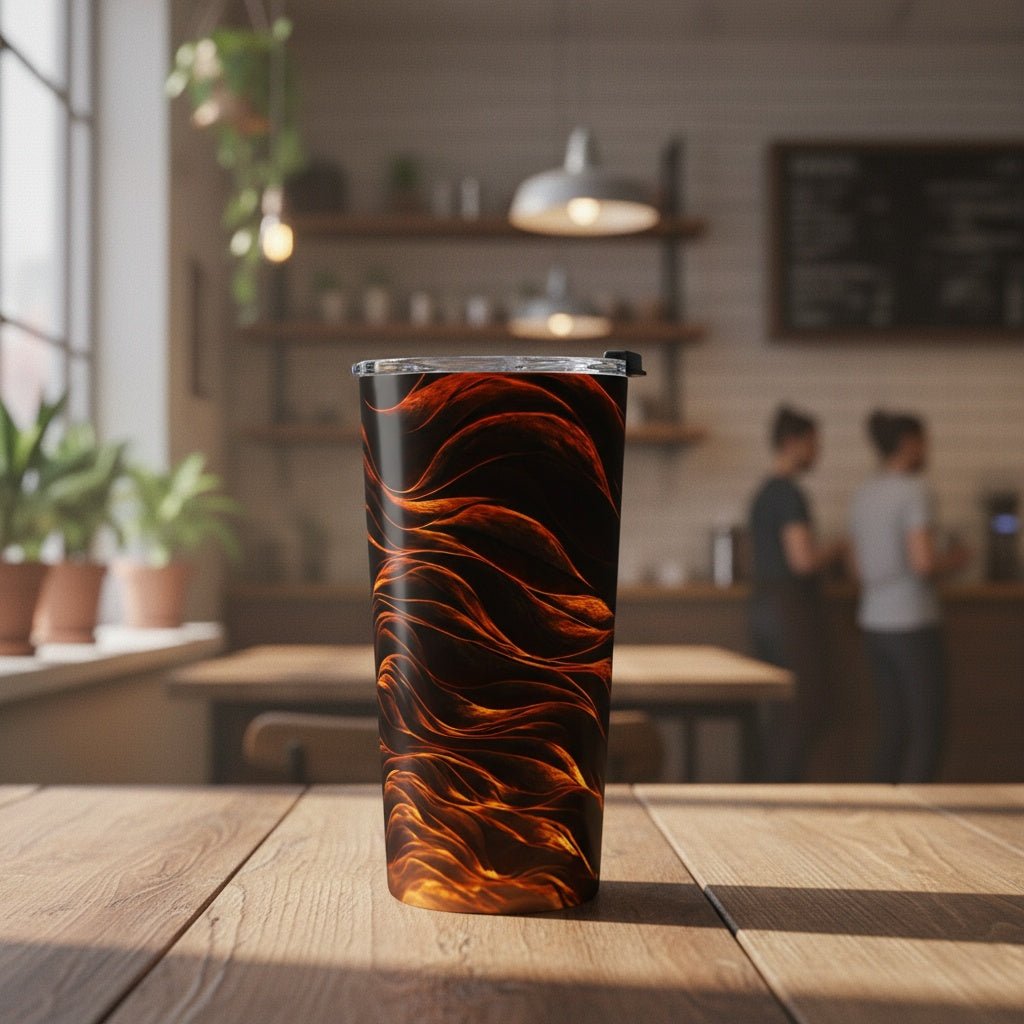 Chocolate Waves 20oz Stainless Steel Tumbler | Cozy Drinkware by Winsome Realms - Winsome Realms