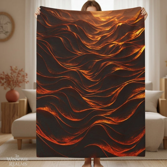 Chocolate Waves Cozy Plush Blanket — The Winsome Realms - Winsome Realms