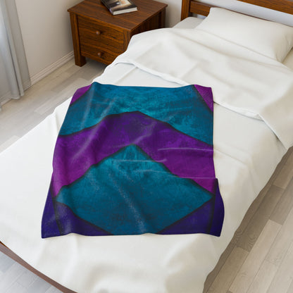 "Cobalt Ancients" Plush Blanket - Winsome Realms