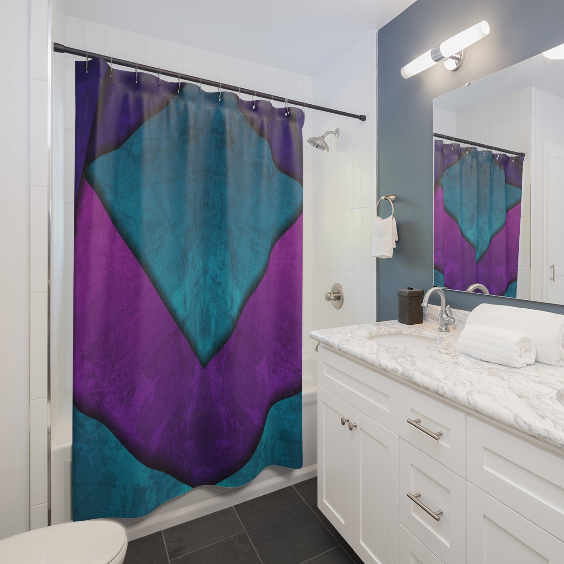 "Cobalt Ancients" Shower Curtain - Winsome Realms