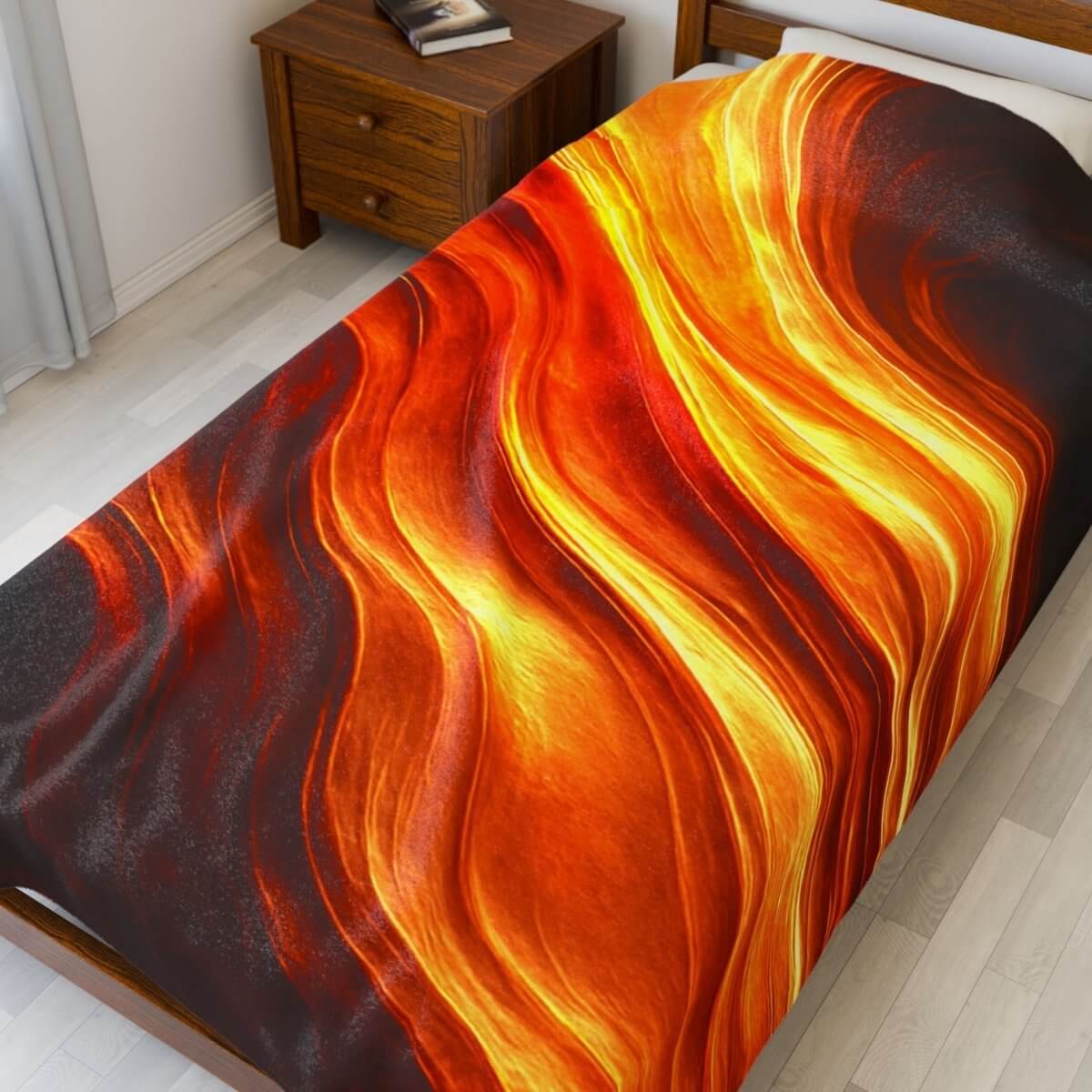 Cozy Autumn Flame Plush Blanket — The Winsome Realms - Winsome Realms