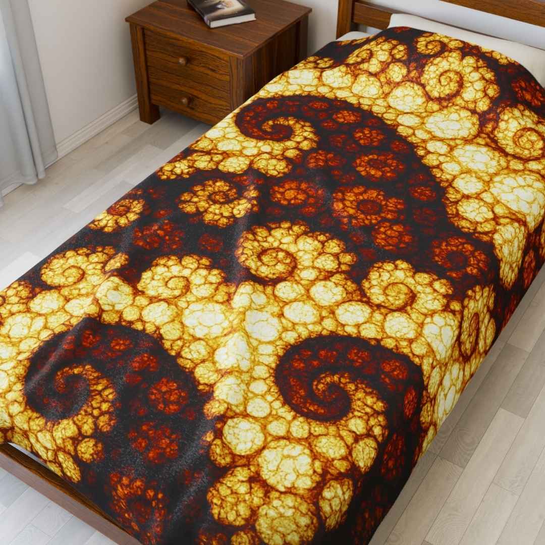 Cozy Bubbly Blooms Plush Blanket - The Winsome Realms - Winsome Realms