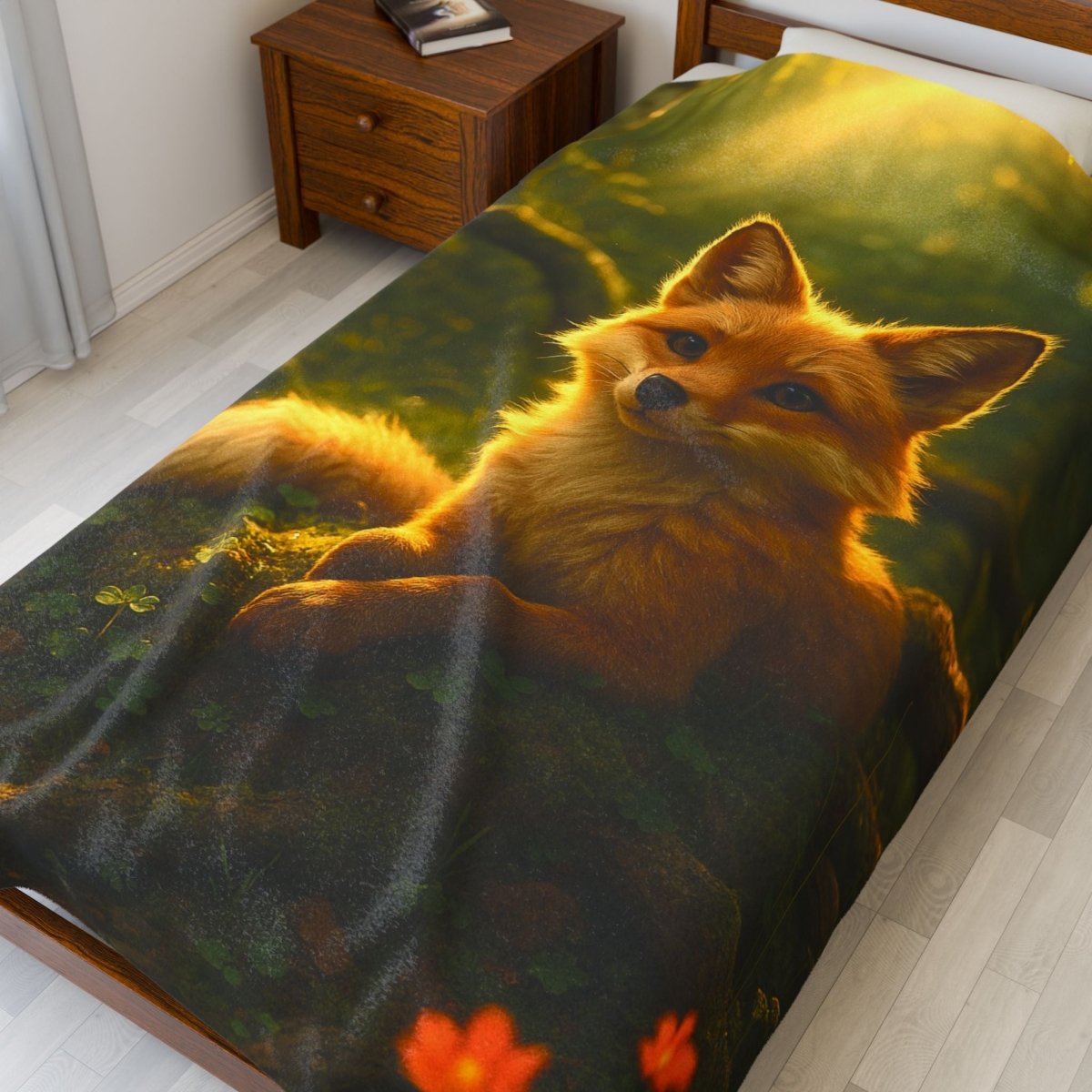 Cozy Charming Fox Velveteen Plush Blanket - Winsome Realms - Winsome Realms