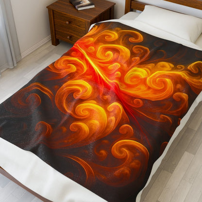 Cozy Fleur de Flame Plush Blanket — The Winsome Realms - Winsome Realms