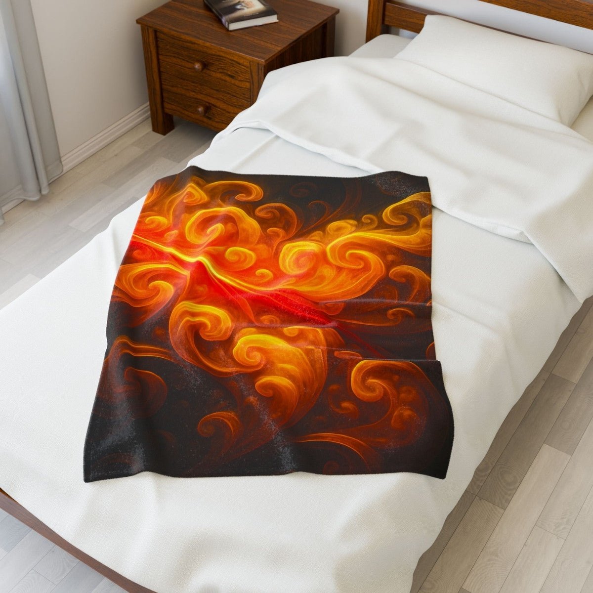 Cozy Fleur de Flame Plush Blanket — The Winsome Realms - Winsome Realms