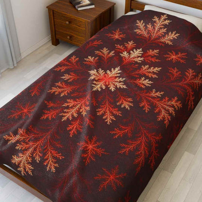 Cozy HeartFire Mantle Plush Blanket - Winsome Realms - Winsome Realms