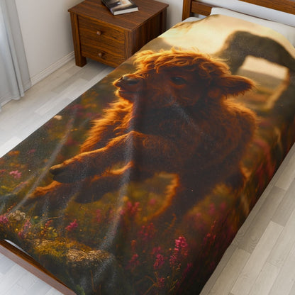 Cozy Highland Cow | Soft Plush Blanket - Winsome Realms