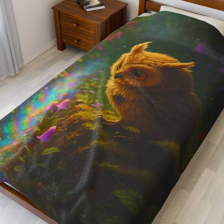 Cozy Plush Blanket — Adventurous Owl | Winsome Realms - Winsome Realms
