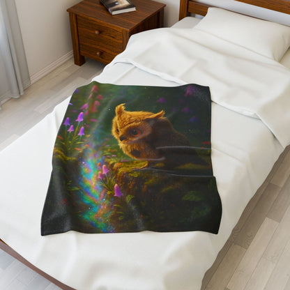 Cozy Plush Blanket — Adventurous Owl | Winsome Realms - Winsome Realms