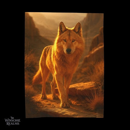 Cozy Plush Blanket — Canyon Dusty Wolf | Winsome Realms - Winsome Realms