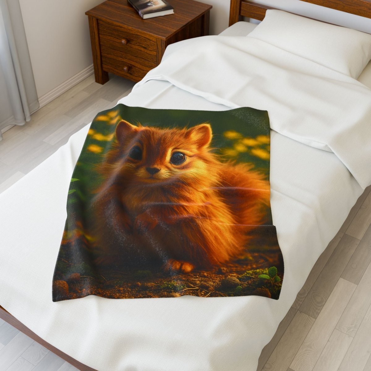 Cozy Plush Blanket — Puffball Chipmunk | Winsome Realms - Winsome Realms
