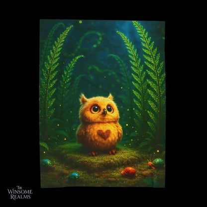 Cozy Plush Blanket — Whimsical Owl | Winsome Realms - Winsome Realms