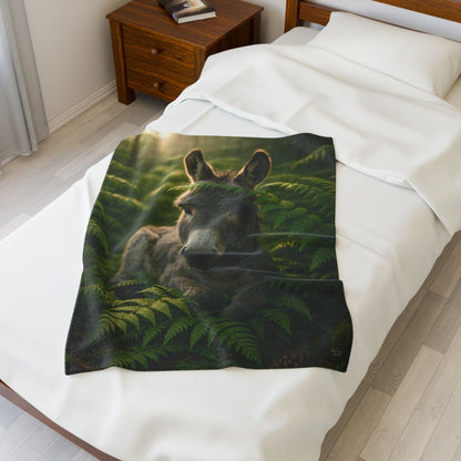 Cute Donkey - Cozy Fantasy Plush Blanket 1 - Winsome Realms
