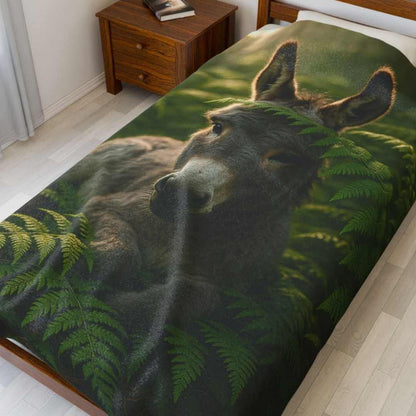 Cute Donkey - Cozy Fantasy Plush Blanket 1 - Winsome Realms