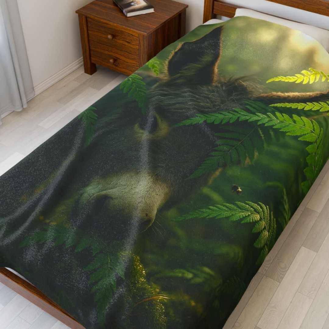 Cute Donkey - Cozy Fantasy Plush Blanket 2 - Winsome Realms