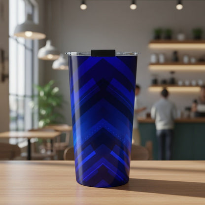 "Digital Blue Shingles" 20oz Insulated Tumbler - Winsome Realms