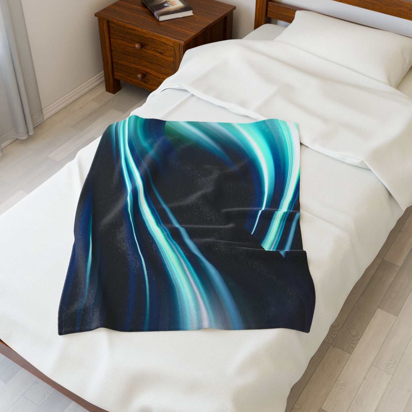 "Electric Swoosh" Plush Blanket - Winsome Realms