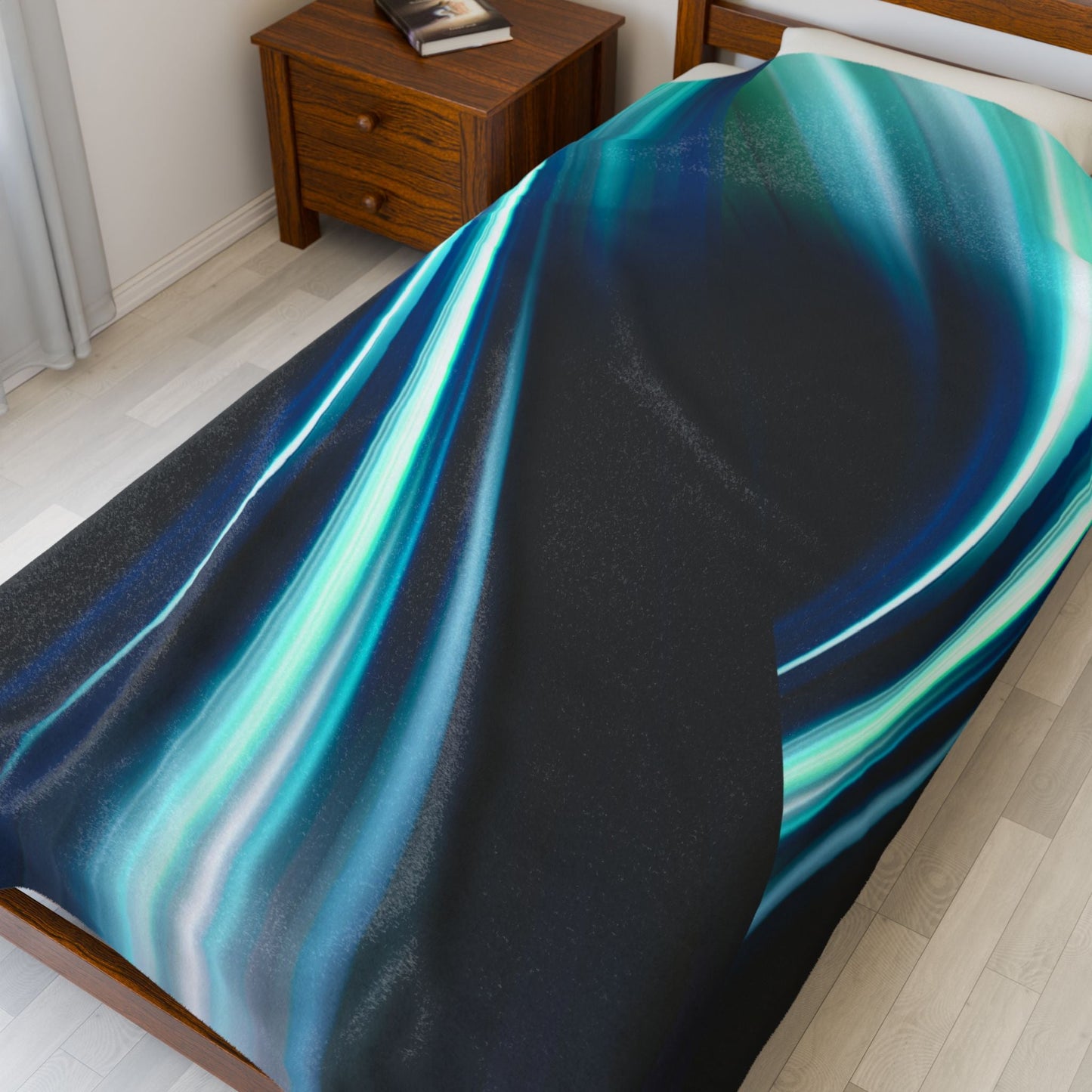 "Electric Swoosh" Plush Blanket - Winsome Realms