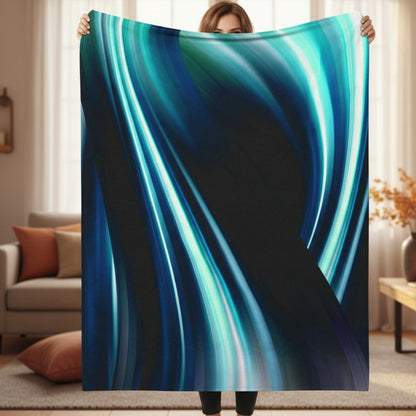 "Electric Swoosh" Plush Blanket - Winsome Realms