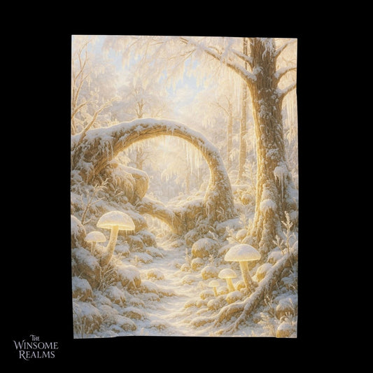 Fantasy Mushroom Forest Plush Blanket - Winsome Realms