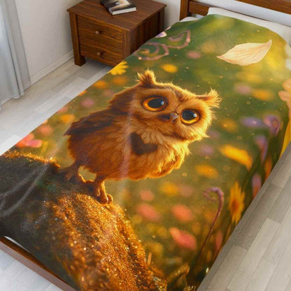 Fantasy Owl Velveteen Plush Blanket - Winsome Realms