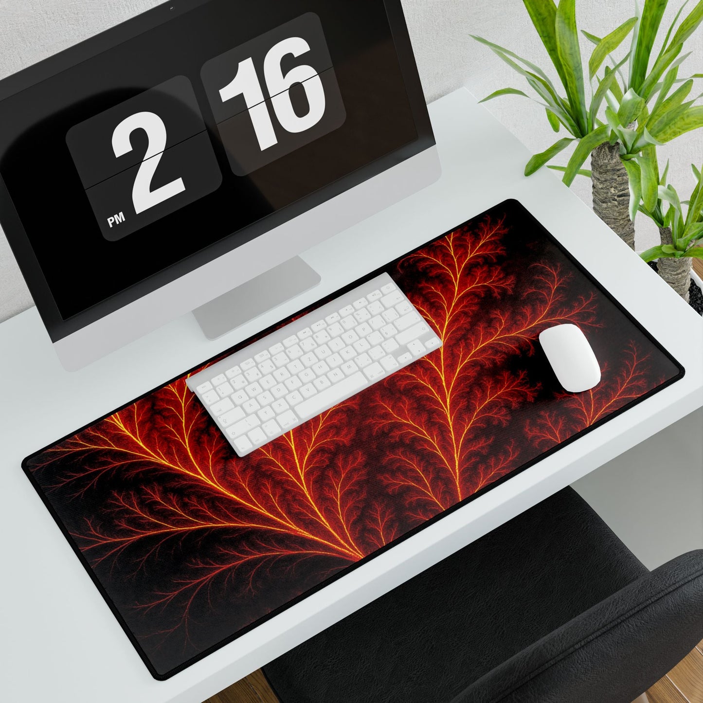 Flame Fans Fractal Desk Mat - Winsome Realms