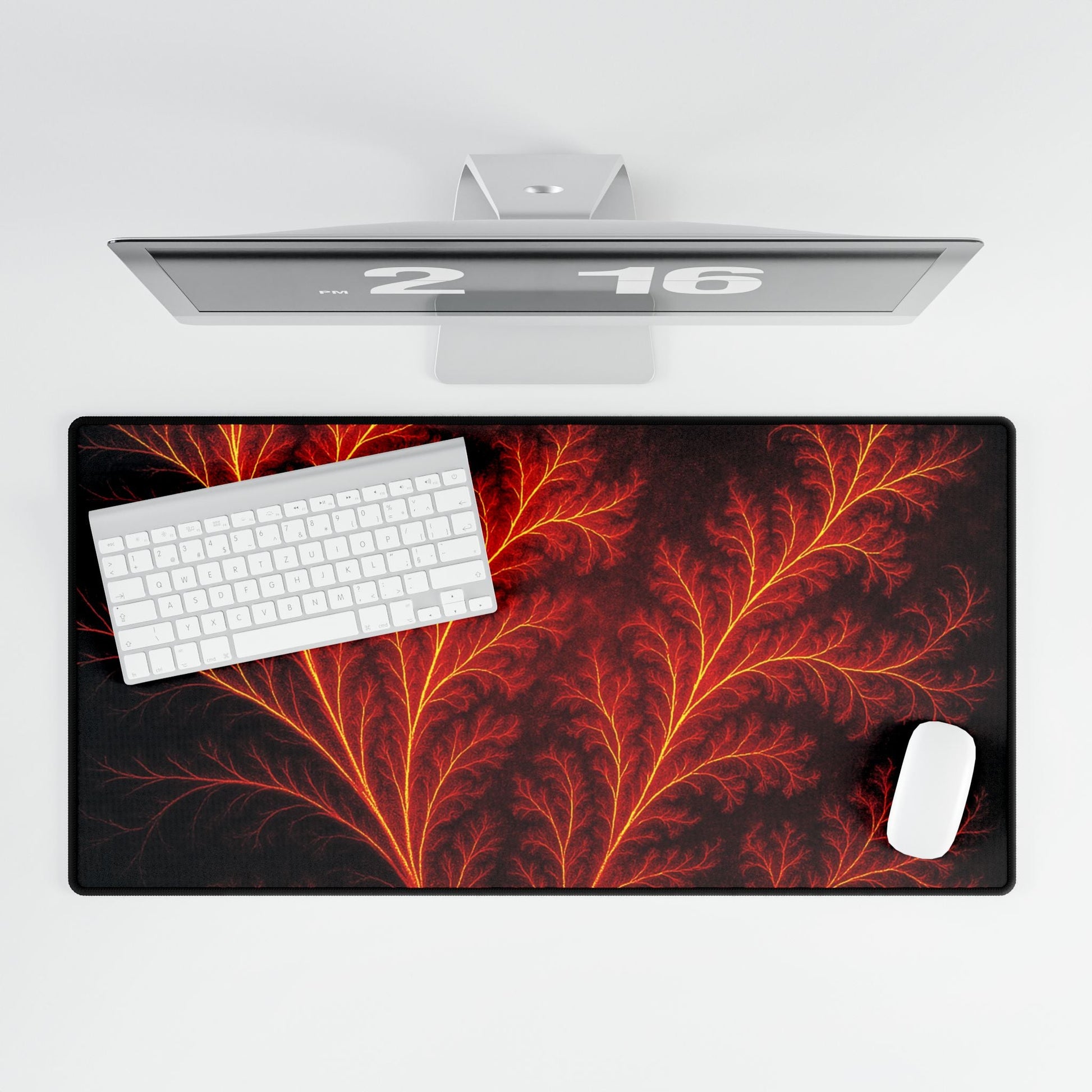 Flame Fans Fractal Desk Mat - Winsome Realms