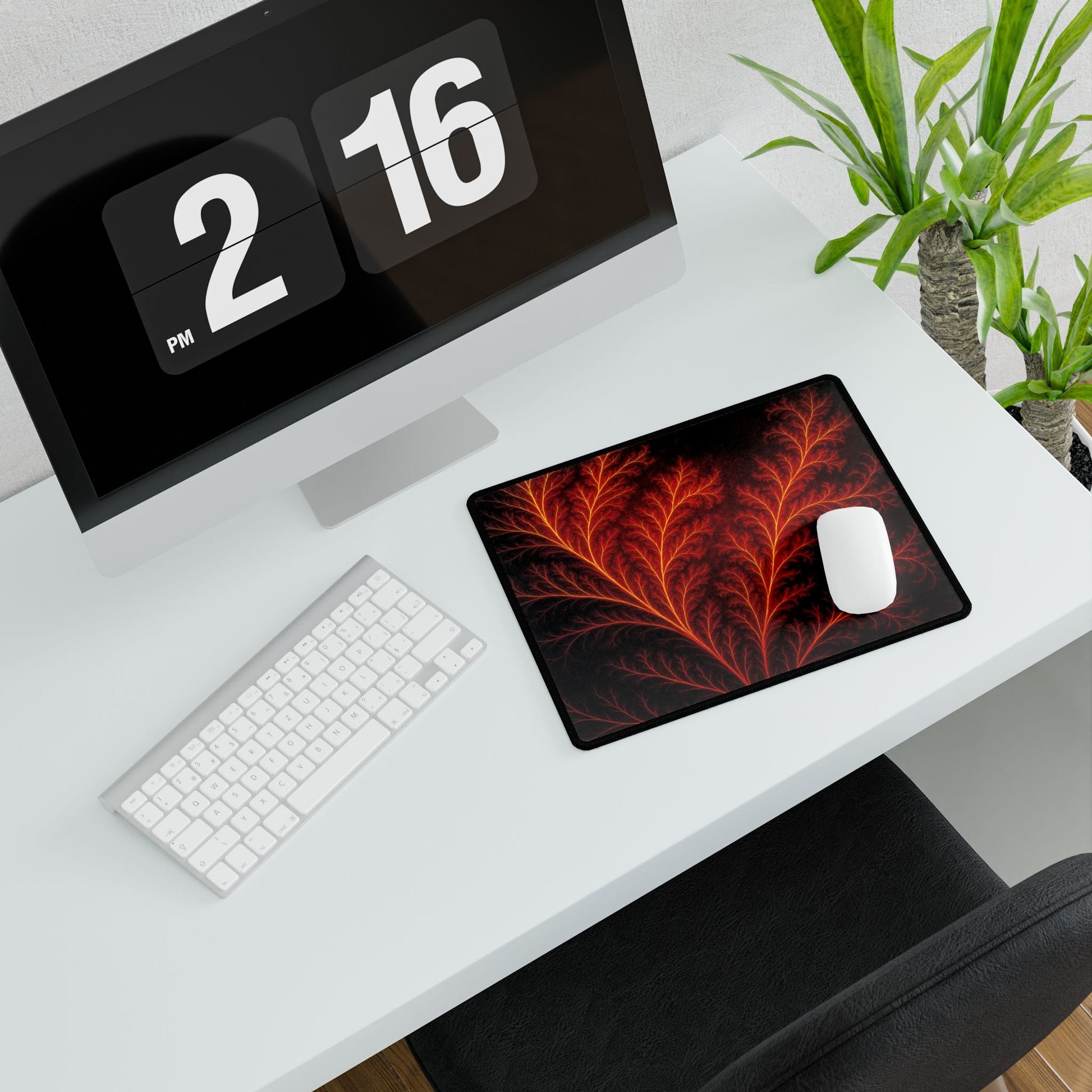 Flame Fans Fractal Desk Mat - Winsome Realms
