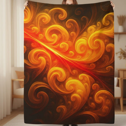 Fleur de Flame Cozy Plush Blanket — The Winsome Realms - Winsome Realms