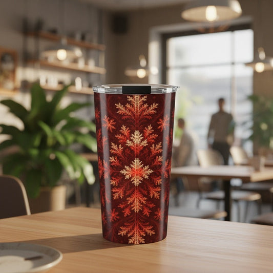 Flowing Autumn Leaves 20oz Stainless Steel Tumbler | Cozy Drinkware by Winsome Realms - Winsome Realms