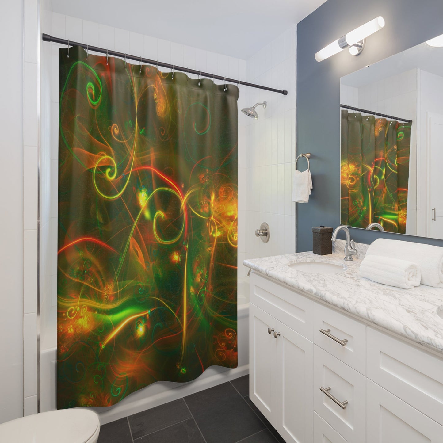 "frenetic Threads" Shower Curtain - Winsome Realms