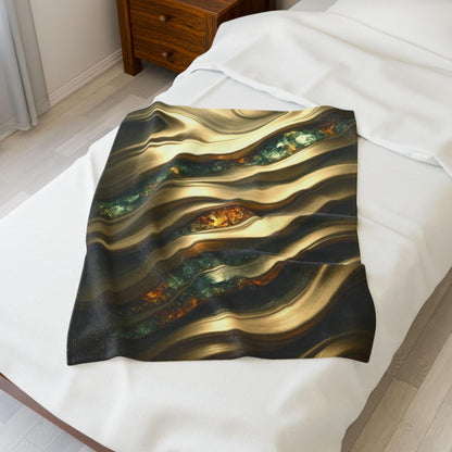 "Gold and Topaz" Birthstones Collection Plush Blanket - Winsome Realms