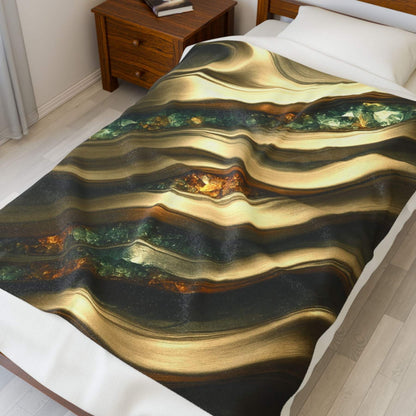 "Gold and Topaz" Birthstones Collection Plush Blanket - Winsome Realms