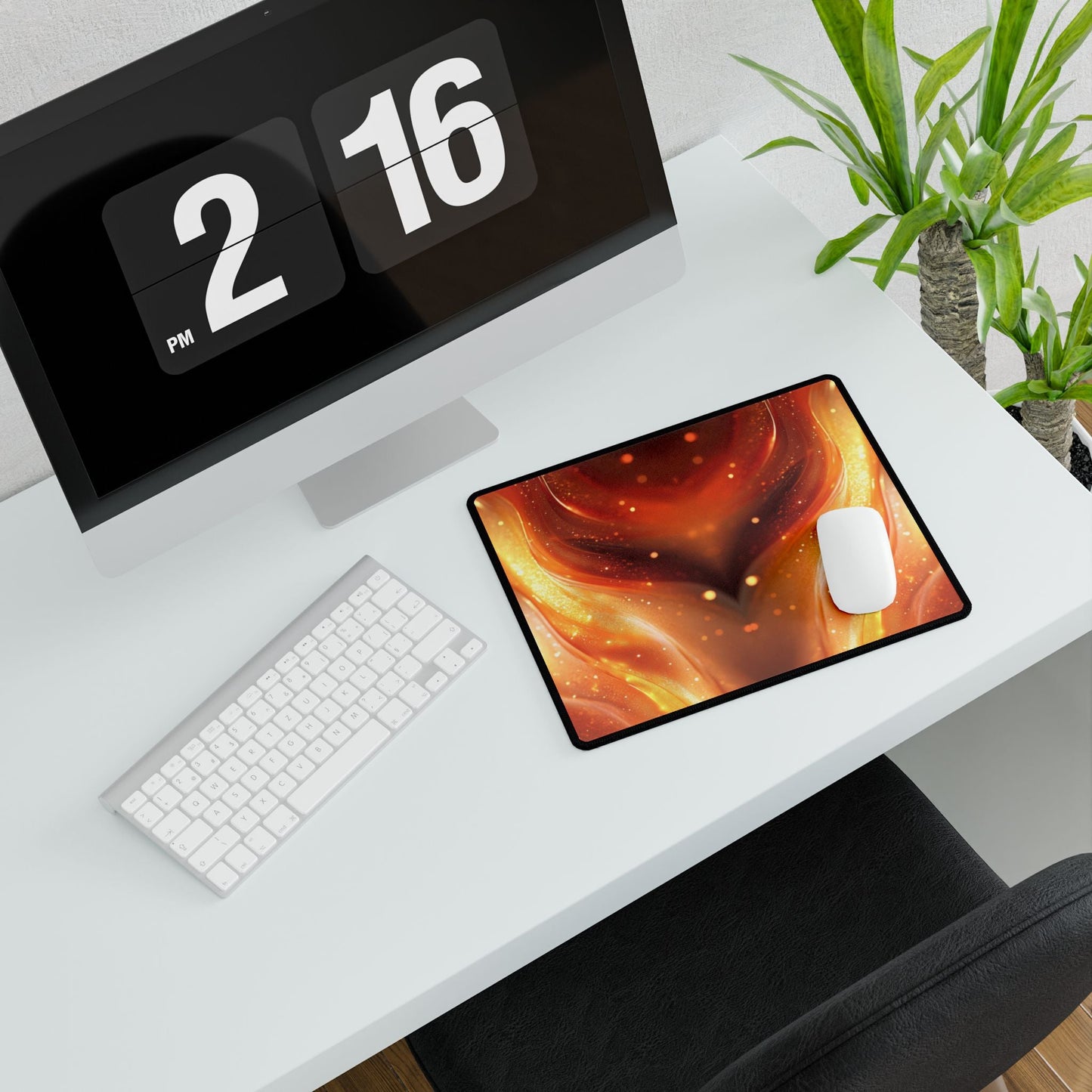 "Golden Beryl's Heart" Desk Mat / Mouse Pad - Winsome Realms