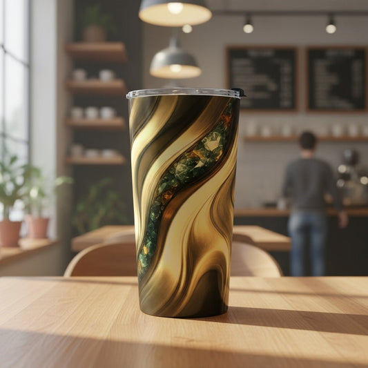 "Golden Flows and Topaz" Birthstones Collection 20oz Insulated Tumbler - Winsome Realms