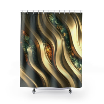 "Golden Topaz" Birthstones Collection Shower Curtain - Winsome Realms
